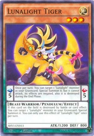 Lunalight Tiger (SHVI-EN013) - Shining Victories 1st Edition