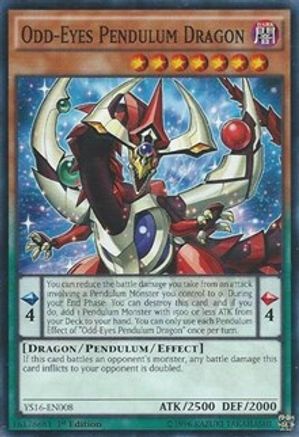 Odd-Eyes Pendulum Dragon (YS16-EN008) - Starter Deck: Yuya 1st Edition