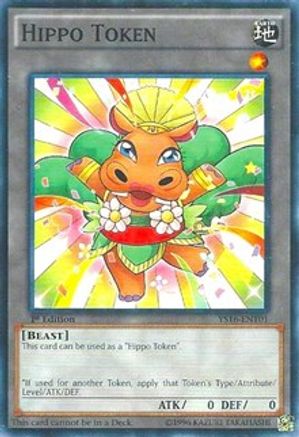 Token: Hippo (Orange) (YS16-ENT01) - Starter Deck: Yuya 1st Edition