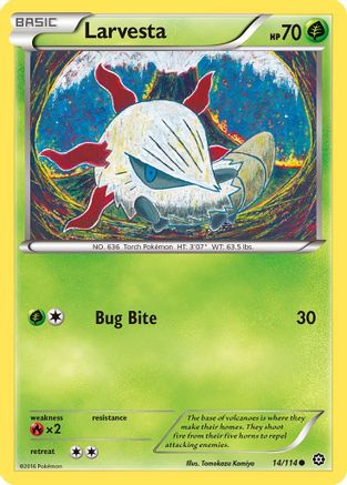 Larvesta 14/114 - XY  Steam Siege
