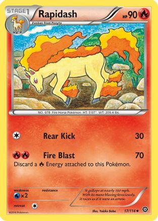 Rapidash 17/114 - Steam Siege Reverse Holofoil