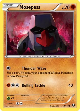 Nosepass 54/114 - XY  Steam Siege