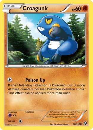 Croagunk 58/114 - XY  Steam Siege