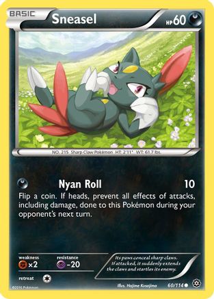 Sneasel 60/114 - XY  Steam Siege Reverse Holofoil