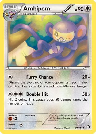 Ambipom - 91/114 - XY  Steam Siege