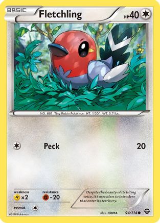 Fletchling 94/114 - XY  Steam Siege