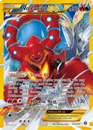 Volcanion-EX 115/114 - Steam Siege Holofoil