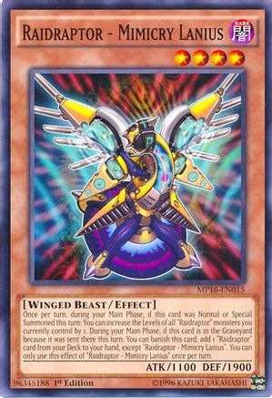 Raidraptor - Mimicry Lanius (MP16-EN015) - 2016 Mega-Tins Mega Pack Unlimited