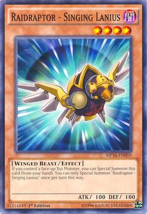 Raidraptor - Singing Lanius (MP16-EN059) - 2016 Mega-Tins Mega Pack Unlimited