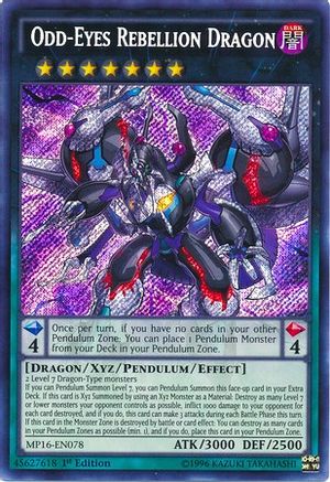 Odd-Eyes Rebellion Dragon (MP16-EN078) - 2016 Mega-Tins Mega Pack 1st Edition