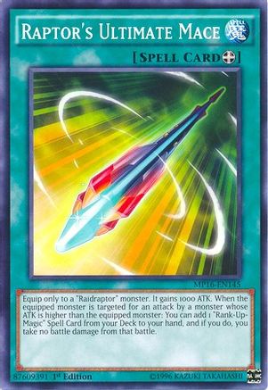Raptor's Ultimate Mace (MP16-EN145) - 2016 Mega-Tins Mega Pack 1st Edition