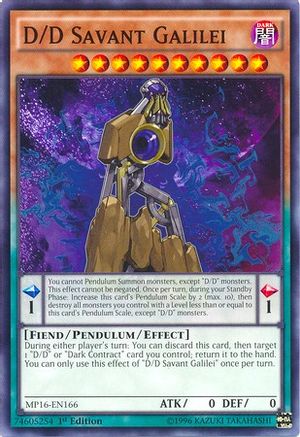 D/D Savant Galilei (MP16-EN166) - 2016 Mega-Tins Mega Pack 1st Edition