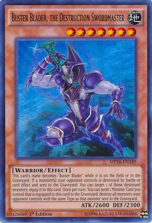 Buster Blader, the Destruction Swordmaster (MP16-EN189) - 2016 Mega-Tins Mega Pack 1st Edition