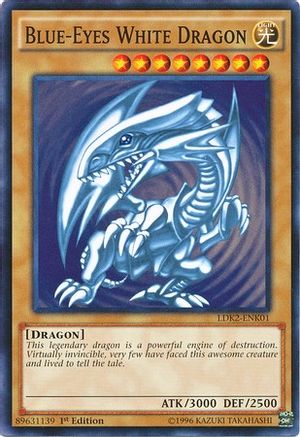 Blue-Eyes White Dragon (Version 2) (LDK2-ENK01) - Legendary Decks II 1st Edition
