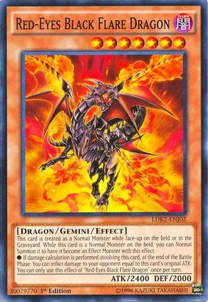 Red-Eyes Black Flare Dragon (LDK2-ENJ02) - Legendary Decks II 1st Edition
