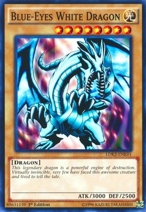 Blue-Eyes White Dragon (Version 1) (LDK2-ENK01) - Legendary Decks II 1st Edition