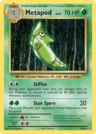 Metapod 4/108 - Evolutions Reverse Holofoil