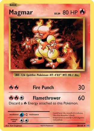 Magmar 20/108 - XY  Evolutions Reverse Holofoil