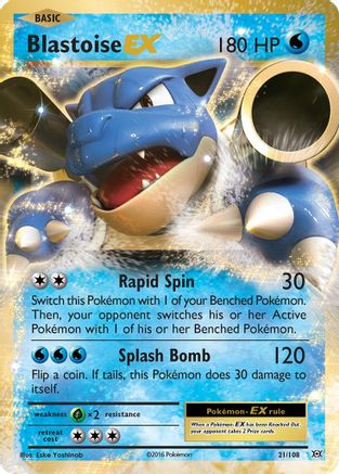 Blastoise EX 21/108 - XY  Evolutions Holofoil
