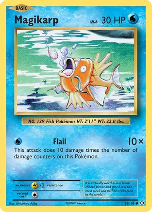 Magikarp 33/108 - XY  Evolutions Reverse Holofoil