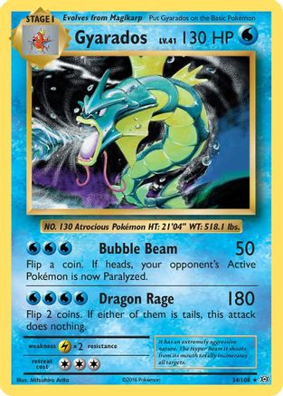 Gyarados 34/108 - Evolutions Reverse Holofoil