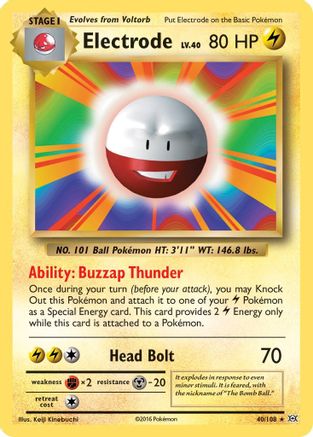 Electrode 40/108 - Evolutions