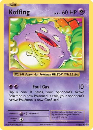 Koffing 50/108 - XY  Evolutions Reverse Holofoil