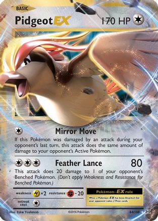 Pidgeot EX 64/108 - XY  Evolutions Holofoil