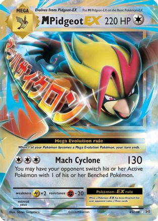 M Pidgeot-EX 65/108 - Evolutions Holofoil