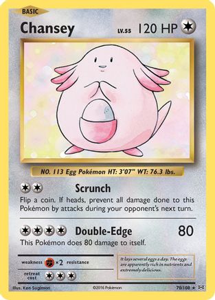 Chansey 70/108 - XY  Evolutions Holofoil