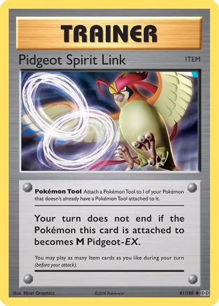 Pidgeot Spirit Link 81/108 - XY  Evolutions Reverse Holofoil