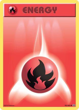Fire Energy 92/108 - XY  Evolutions Reverse Holofoil
