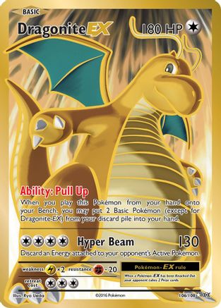 Dragonite EX (Full Art) 106/108 - Evolutions Holofoil