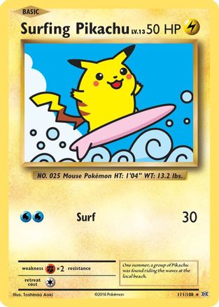 Surfing Pikachu 111/108 - Evolutions