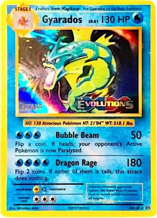 Gyarados (XY Evolutions Staff Prerelease) 34 - XY Promos Holofoil