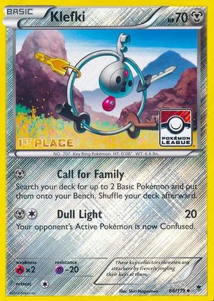 Klefki - 66/119 (Pokemon League) [1st Place] 66 - League & Championship Cards Reverse Holofoil