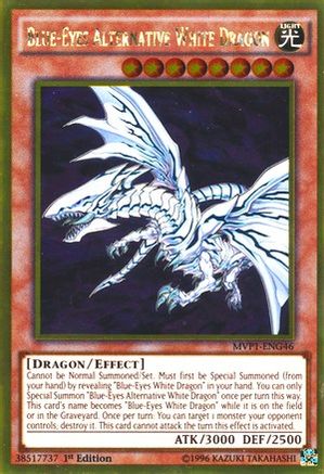 Blue-Eyes Alternative White Dragon (MVP1-ENG46) - The Dark Side of Dimensions Movie Pack: Gold Edition 1st Edition