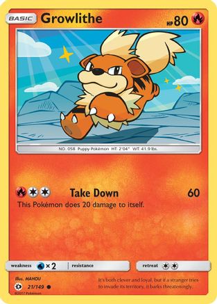 Growlithe 21/149 - Sun & Moon