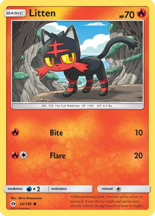 Litten 24/149 - SM Base Set Reverse Holofoil