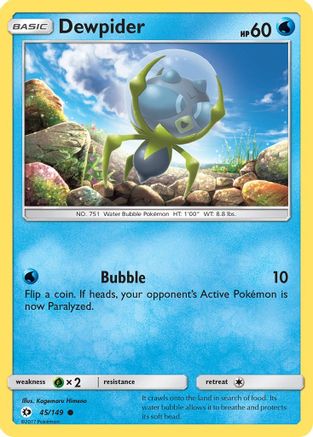 Dewpider 45/149 - SM Base Set Reverse Holofoil