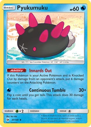 Pyukumuku 47/149 - SM Base Set Reverse Holofoil