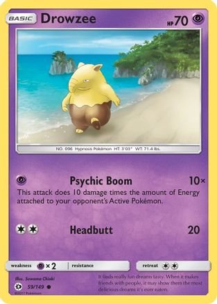 Drowzee 59/149 - SM Base Set Reverse Holofoil