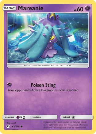 Mareanie 62/149 - SM Base Set Reverse Holofoil