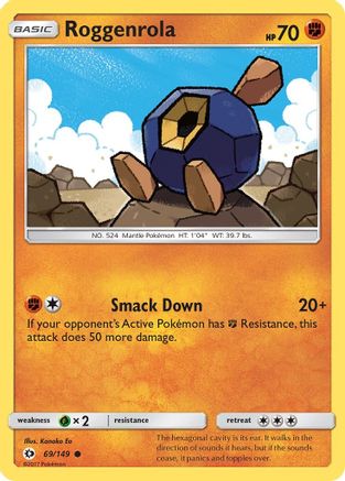 Roggenrola 69/149 - Sun & Moon Reverse Holofoil