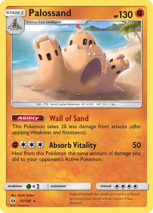 Palossand 75/149 - Sun & Moon Reverse Holofoil