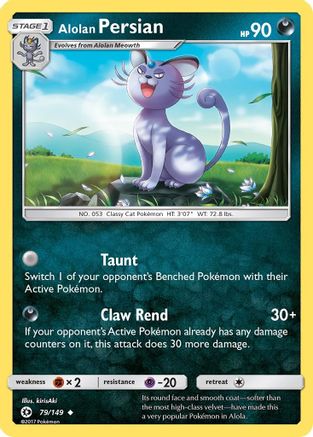 Alolan Persian - 79/149 - SM Base Set