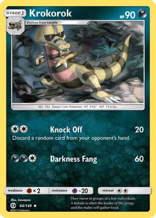 Krokorok 84/149 - Sun & Moon Reverse Holofoil