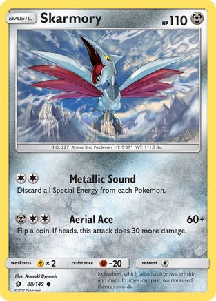 Skarmory 88/149 - Sun & Moon