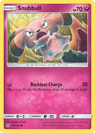 Snubbull 90/149 - Sun & Moon Reverse Holofoil