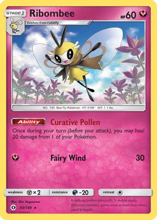 Ribombee 93/149 - Sun & Moon Reverse Holofoil